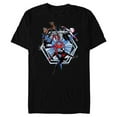 thumbnail image 1 of Marvel Spider-Man: Across the Spider-Verse Miles Gwen Hobie - Short Sleeve Blended T-Shirt for Adults - Customized-Black, 1 of 5