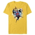 thumbnail image 1 of Marvel Spider-Man: Across the Spider-Verse Miles Gwen Hobie - Short Sleeve Blended T-Shirt for Adults - Customized-Yellow, 1 of 5