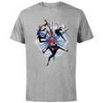 thumbnail image 1 of Marvel Spider-Man: Across the Spider-Verse Miles Gwen Hobie - Short Sleeve Cotton T-Shirt for Adults - Customized-Athletic Heather, 1 of 5