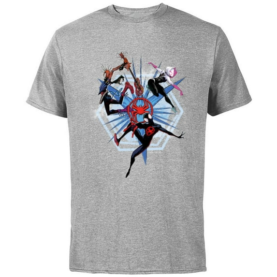 Marvel Spider-Man: Across the Spider-Verse Miles Gwen Hobie - Short Sleeve Cotton T-Shirt for Adults - Customized-Athletic Heather