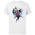 thumbnail image 1 of Marvel Spider-Man: Across the Spider-Verse Miles Gwen Hobie - Short Sleeve Cotton T-Shirt for Adults - Customized-White, 1 of 5