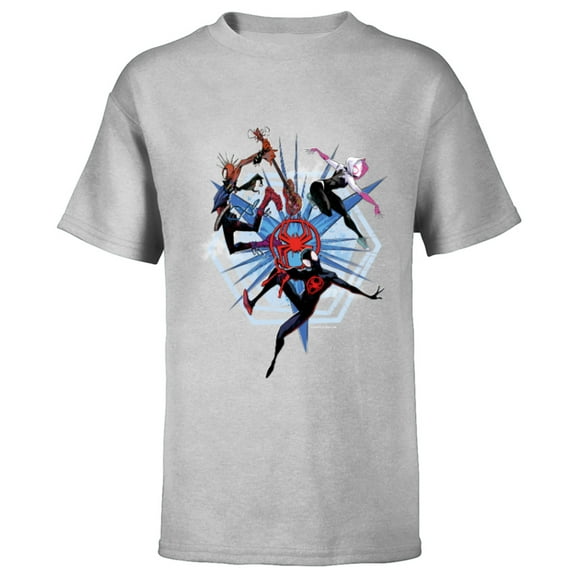 Marvel Spider-Man: Across the Spider-Verse Miles Gwen Hobie - Short Sleeve T-Shirt for Kids - Customized-Athletic Heather