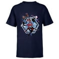 thumbnail image 1 of Marvel Spider-Man: Across the Spider-Verse Miles Gwen Hobie - Short Sleeve T-Shirt for Kids - Customized-Navy, 1 of 5