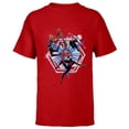 thumbnail image 1 of Marvel Spider-Man: Across the Spider-Verse Miles Gwen Hobie - Short Sleeve T-Shirt for Kids - Customized-Red, 1 of 5