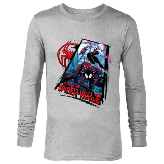 Marvel Spider-Man: Across the Spider-Verse Miles Gwen Miguel - Long Sleeve T-Shirt for Men - Customized-Athletic Heather