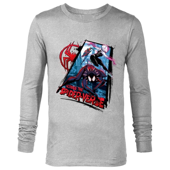 Marvel Spider-Man: Across the Spider-Verse Miles Gwen Miguel - Long Sleeve T-Shirt for Men - Customized-Athletic Heather