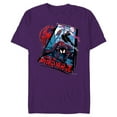 thumbnail image 1 of Marvel Spider-Man: Across the Spider-Verse Miles Gwen Miguel - Short Sleeve Blended T-Shirt for Adults - Customized-Purple, 1 of 5