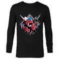 thumbnail image 1 of Marvel Spider-Man: Across the Spider-Verse Miles Hobie Gwen - Long Sleeve T-Shirt for Men - Customized-Black, 1 of 5
