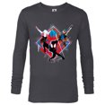 thumbnail image 1 of Marvel Spider-Man: Across the Spider-Verse Miles Hobie Gwen - Long Sleeve T-Shirt for Men - Customized-Charcoal Heather, 1 of 5
