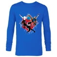 thumbnail image 1 of Marvel Spider-Man: Across the Spider-Verse Miles Hobie Gwen - Long Sleeve T-Shirt for Men - Customized-Navy, 1 of 5