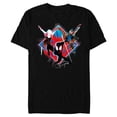 thumbnail image 1 of Marvel Spider-Man: Across the Spider-Verse Miles Hobie Gwen - Short Sleeve Blended T-Shirt for Adults - Customized-Black, 1 of 5