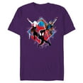 thumbnail image 1 of Marvel Spider-Man: Across the Spider-Verse Miles Hobie Gwen - Short Sleeve Blended T-Shirt for Adults - Customized-Purple, 1 of 5
