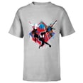 thumbnail image 1 of Marvel Spider-Man: Across the Spider-Verse Miles Hobie Gwen - Short Sleeve T-Shirt for Kids - Customized-Athletic Heather, 1 of 5