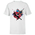 thumbnail image 1 of Marvel Spider-Man: Across the Spider-Verse Miles Hobie Gwen - Short Sleeve T-Shirt for Kids - Customized-White, 1 of 5