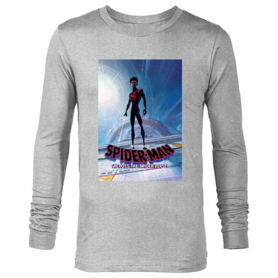 Marvel Spider-Man: Across the Spider-Verse Miles Poster - Long Sleeve T-Shirt for Men - Customized-Athletic Heather