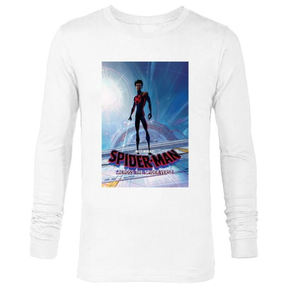 Marvel Spider-Man: Across the Spider-Verse Miles Poster - Long Sleeve T-Shirt for Men - Customized-White