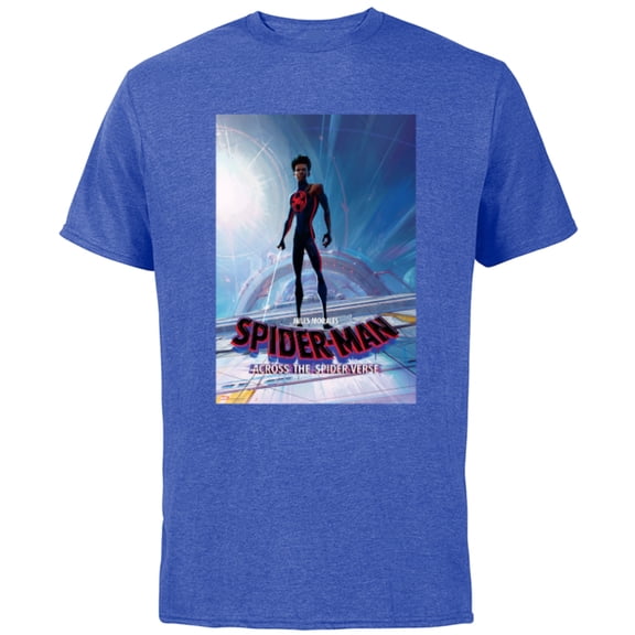 Marvel Spider-Man: Across the Spider-Verse Miles Poster - Short Sleeve Cotton T-Shirt for Adults - Customized-Royal Heather