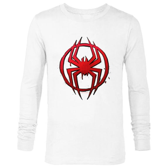 Marvel Spider-Man: Across the Spider-Verse Miles Symbol Dots - Long Sleeve T-Shirt for Men - Customized-White