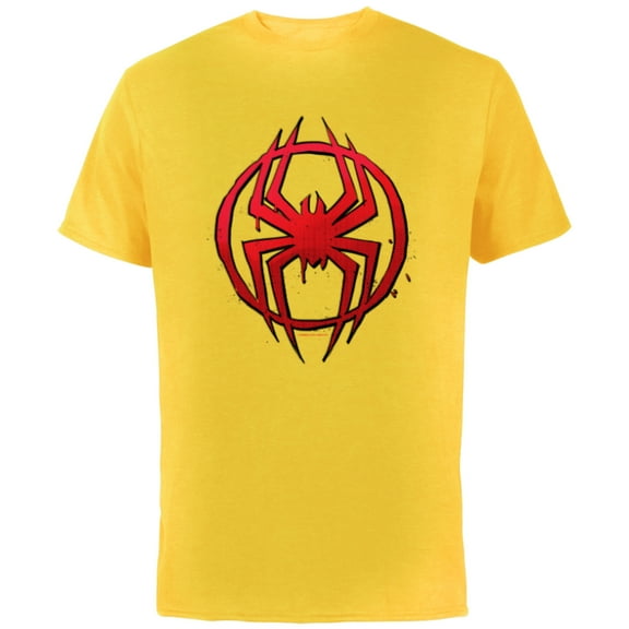 Marvel Spider-Man: Across the Spider-Verse Miles Symbol Dots - Short Sleeve Cotton T-Shirt for Adults - Customized-Yellow