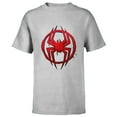 thumbnail image 1 of Marvel Spider-Man: Across the Spider-Verse Miles Symbol Dots - Short Sleeve T-Shirt for Kids - Customized-Athletic Heather, 1 of 5