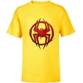 thumbnail image 1 of Marvel Spider-Man: Across the Spider-Verse Miles Symbol Dots - Short Sleeve T-Shirt for Kids - Customized-Yellow, 1 of 5
