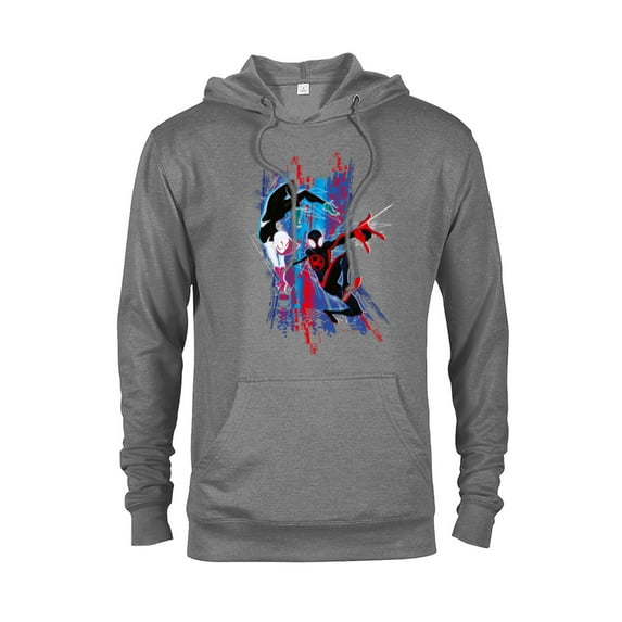 Marvel Spider-Man: Across the Spider-Verse Miles Symbol - Pullover Hoodie for Adults - Customized-Graphite Heather