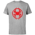 thumbnail image 1 of Marvel Spider-Man: Across the Spider-Verse Miles Symbol - Short Sleeve Cotton T-Shirt for Adults - Customized-Athletic Heather, 1 of 5