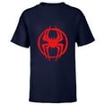 thumbnail image 1 of Marvel Spider-Man: Across the Spider-Verse Miles Symbol - Short Sleeve T-Shirt for Kids - Customized-Navy, 1 of 5