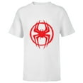 thumbnail image 1 of Marvel Spider-Man: Across the Spider-Verse Miles Symbol - Short Sleeve T-Shirt for Kids - Customized-White, 1 of 5