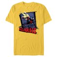 thumbnail image 1 of Marvel Spider-Man: Across the Spider-Verse Miles Web Thwip - Short Sleeve Blended T-Shirt for Adults - Customized-Yellow, 1 of 5