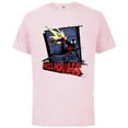 thumbnail image 1 of Marvel Spider-Man: Across the Spider-Verse Miles Web Thwip - Short Sleeve Cotton T-Shirt for Adults - Customized-Soft Pink, 1 of 5