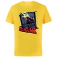 thumbnail image 1 of Marvel Spider-Man: Across the Spider-Verse Miles Web Thwip - Short Sleeve Cotton T-Shirt for Adults - Customized-Yellow, 1 of 5