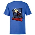 thumbnail image 1 of Marvel Spider-Man: Across the Spider-Verse Miles Web Thwip - Short Sleeve T-Shirt for Kids - Customized-Royal, 1 of 5