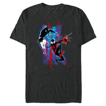 Marvel Spider-Man: Across the Spider-Verse Miles and Gwen - Short Sleeve Blended T-Shirt for Adults - Customized-Dark Heather