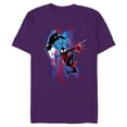 thumbnail image 1 of Marvel Spider-Man: Across the Spider-Verse Miles and Gwen - Short Sleeve Blended T-Shirt for Adults - Customized-Purple, 1 of 5