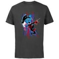 thumbnail image 1 of Marvel Spider-Man: Across the Spider-Verse Miles and Gwen - Short Sleeve Cotton T-Shirt for Adults - Customized-Charcoal, 1 of 5