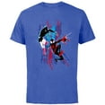 thumbnail image 1 of Marvel Spider-Man: Across the Spider-Verse Miles and Gwen - Short Sleeve Cotton T-Shirt for Adults - Customized-Royal Heather, 1 of 5