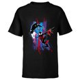 thumbnail image 1 of Marvel Spider-Man: Across the Spider-Verse Miles and Gwen - Short Sleeve T-Shirt for Kids - Customized-Black, 1 of 5