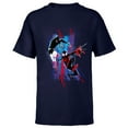 thumbnail image 1 of Marvel Spider-Man: Across the Spider-Verse Miles and Gwen - Short Sleeve T-Shirt for Kids - Customized-Navy, 1 of 5