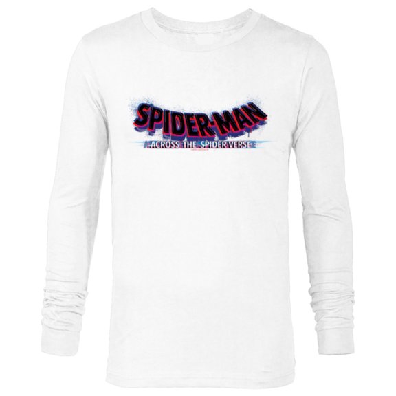 Marvel Spider-Man: Across the Spider-Verse Movie Logo - Long Sleeve T-Shirt for Men - Customized-White