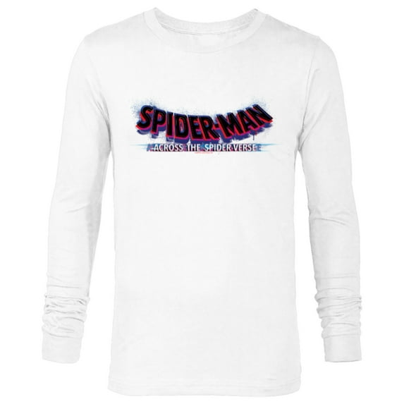 Marvel Spider-Man: Across the Spider-Verse Movie Logo - Long Sleeve T-Shirt for Men - Customized-White