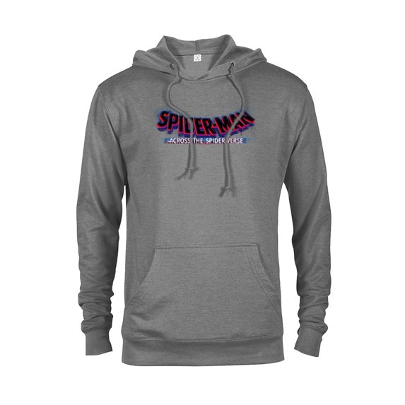 Marvel Spider-Man: Across the Spider-Verse Movie Logo - Pullover Hoodie for Adults - Customized-Graphite Heather