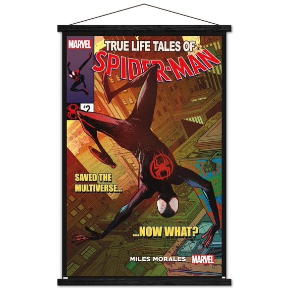 Marvel Spider-Man: Across the Spider-Verse - Now What Cover Wall Poster with Magnetic Frame, 22.375" x 34"