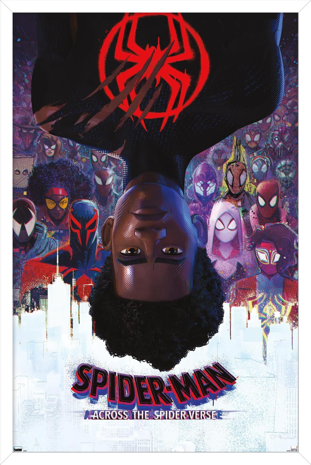 Trends International Marvel Spider-Man: Across the Spider-Verse - Now What  Cover Unframed Wall Poster Print White Mounts Bundle 14.725 x 22.375