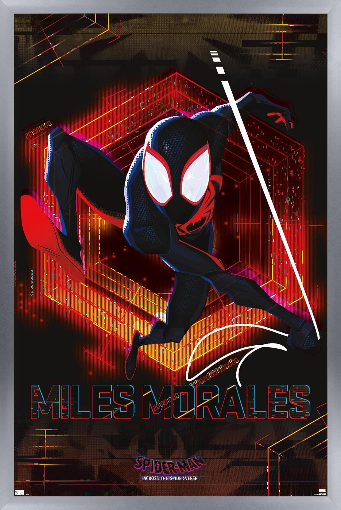 Marvel Spider-Man: Across the Spider-Verse (Part One) - Miles Wall Poster,  22.375 x 34 Framed