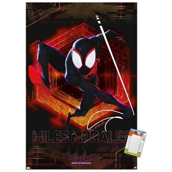 Marvel Spider-Man: Across the Spider-Verse (Part One) - Miles Wall Poster, 22.375" x 34"