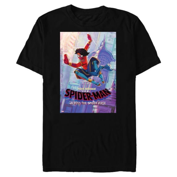 Marvel Spider-Man: Across the Spider-Verse Pavitr Poster - Short Sleeve Blended T-Shirt for Adults - Customized-Black
