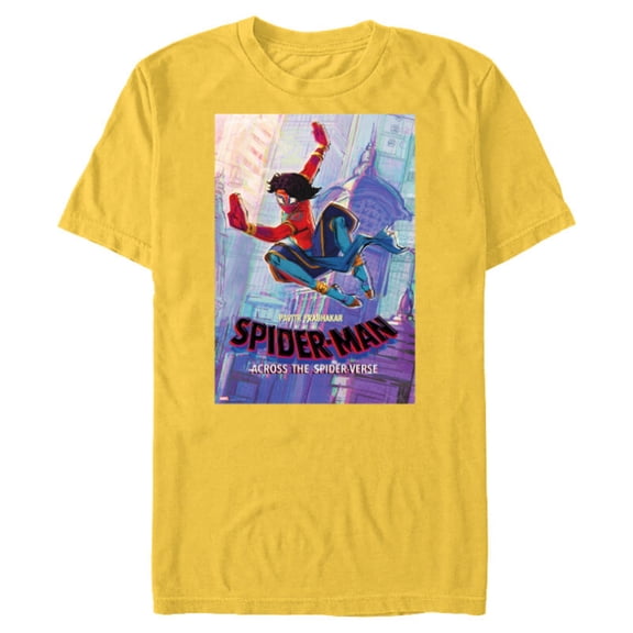Marvel Spider-Man: Across the Spider-Verse Pavitr Poster - Short Sleeve Blended T-Shirt for Adults - Customized-Yellow