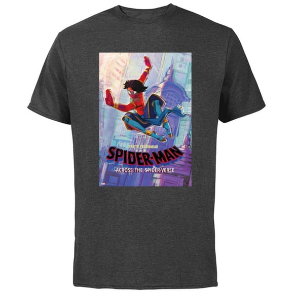 Marvel Spider-Man: Across the Spider-Verse Pavitr Poster - Short Sleeve Cotton T-Shirt for Adults - Customized-Charcoal