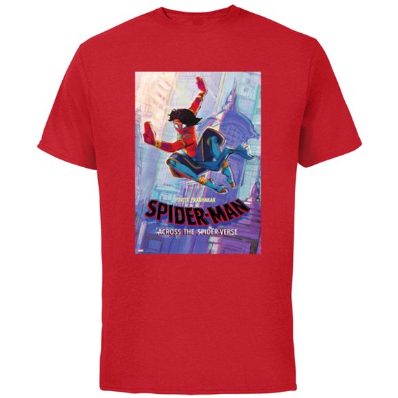 Marvel Spider-Man: Across the Spider-Verse Pavitr Poster - Short Sleeve Cotton T-Shirt for Adults - Customized-Red